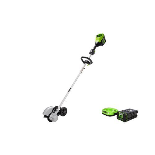 Greenworks - 80V 8” Brushless Edger with 2.0 Ah Battery and Charger - Green