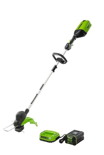 Greenworks - 80V 13” TORQDRIVE String Trimmer with 2.0 Ah Battery and Charger - Black/Green