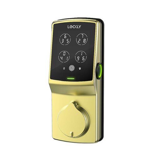 Lockly Secure Pro Smart Lock Wi-Fi Replacement Deadbolt with 3D Biometric Fingerprint/Keypad/Voice Control Access - Brushed Gold WORLDWIDE DELIVERY