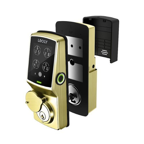 Lockly Secure Pro Smart Lock Wi-Fi Replacement Deadbolt with 3D Biometric Fingerprint/Keypad/Voice Control Access - Brushed Gold BUY IN EUROPE