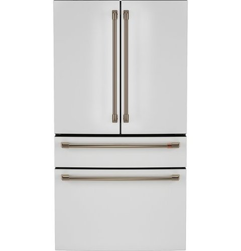 Café - 28.7 Cu. Ft. 4 Door French Door Refrigerator with Dual Dispense Auto Fill Pitcher - Matte White