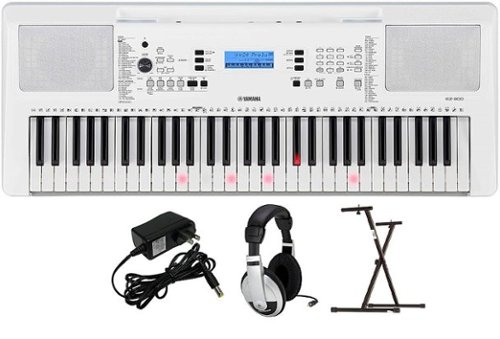 Yamaha - EZ-300 PKY 61-Key Keyboard Pack with Y-Stand, AC Adapter, and Headphones - Black