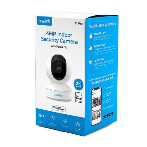Reolink Smart 4MP Indoor  Super HD 64GB Security Camera with Motion Spotlights - White GLOBAL SHIPPING