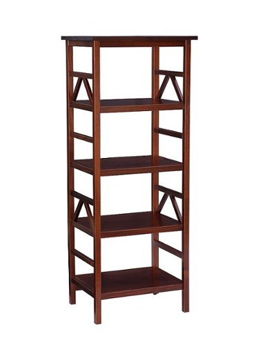 

Linon Home Décor - Tressa 4-Shelf Solid Wood TV Tower - Antique Tobacco Brown