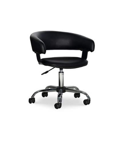 

Linon Home Décor - Simken Faux Leather Gas Lift Desk Chair - Black