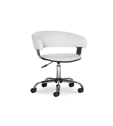 

Linon Home Décor - Simken Faux Leather Gas Lift Desk Chair - White