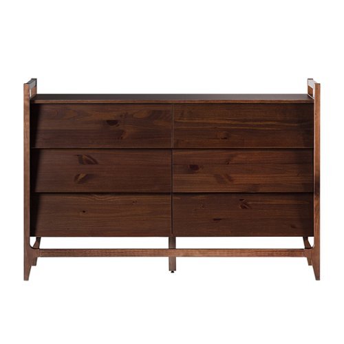 

Walker Edison - Modern 6-Drawer Solid Wood Dresser - Walnut
