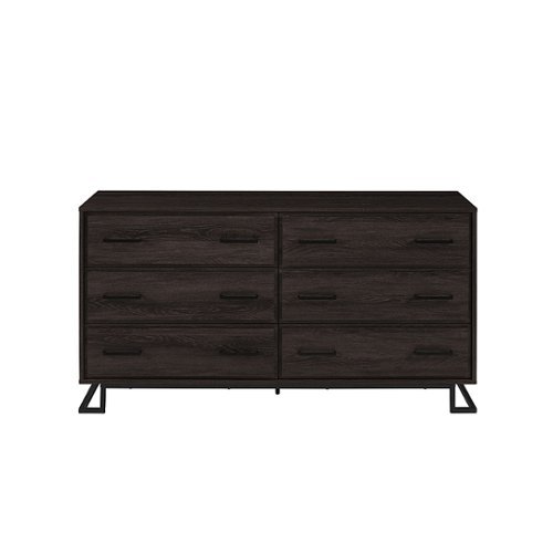 

Walker Edison - Contemporary Angle-Leg 6-Drawer Dresser - Charcoal