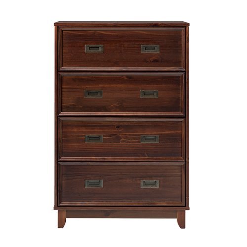 

Walker Edison - Classic Solid Wood 4-Drawer Dresser - Walnut