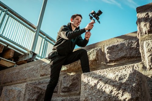 Zhiyun Crane-M 3S 3-Axis Gimbal Stabilizer for Smartphones, Action, or Mirrorless Cameras with Detachable Tri-pod Stand - White BUY IN UAE