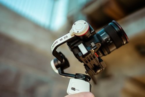 Zhiyun Crane-M 3S 3-Axis Gimbal Stabilizer for Smartphones, Action, or Mirrorless Cameras with Detachable Tri-pod Stand - White BUY IN DUBAI