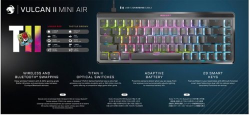 ROCCAT Vulcan II Mini Air 65% Wireless Optical Mechanical Gaming Keyboard with RGB Illumination - Black BUY IN MIDDLE EAST