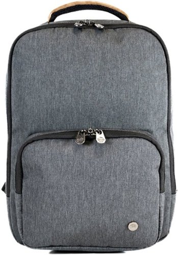 PKG - Robson 12L Recycled Crossbody Bag for 14" Laptop - Dark Grey/Tan