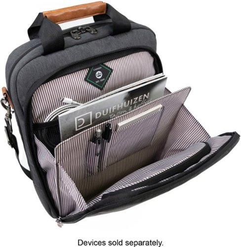 PKG Riverdale 11L Vertical Messenger Bag for 16 Laptop - Dark Grey/Tan BUY IN MIDDLE EAST