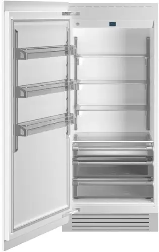Front. Bertazzoni - 21.5 cu ft Built-in Refrigerator Column with Interior TFT touch & Scroll Interface - Stainless Steel.