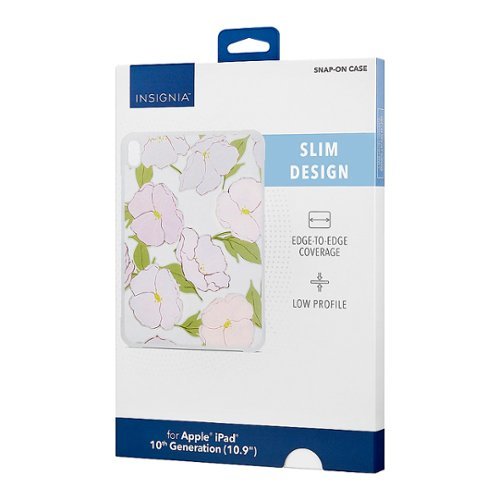 Insignia™ Hard-Shell Snap-On Case for Apple iPad 10th Gen 10.9 - Pink Flowers BUY IN EUROPE