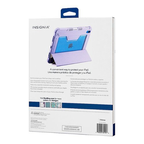 Insignia™ Folio Case for Apple iPad 10.9 (10th generation) - Purple Abstract BUY IN SINGAPORE