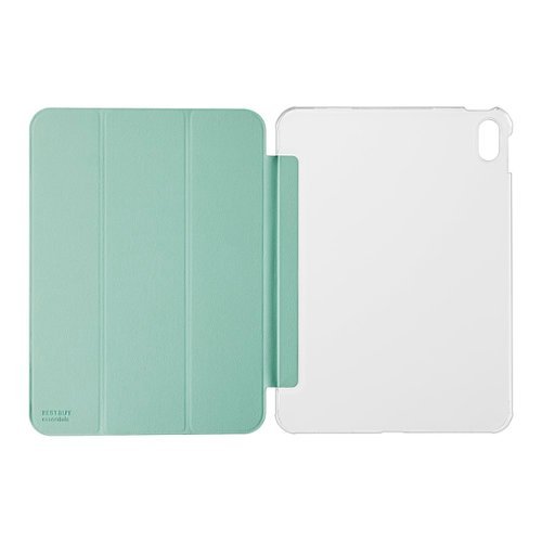 Best Buy essentials™ Folio Case for iPad 10th Gen 10.9 - Blue Leaf WHERE TO BUY