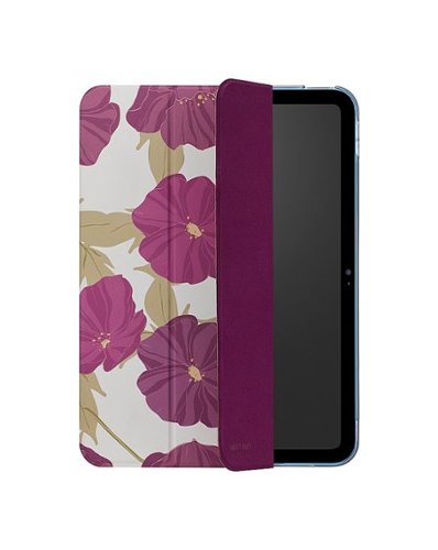 Best Buy essentials™ Folio Case for iPad 10th Gen 10.9 - Purple Flower GLOBAL SHIPPING