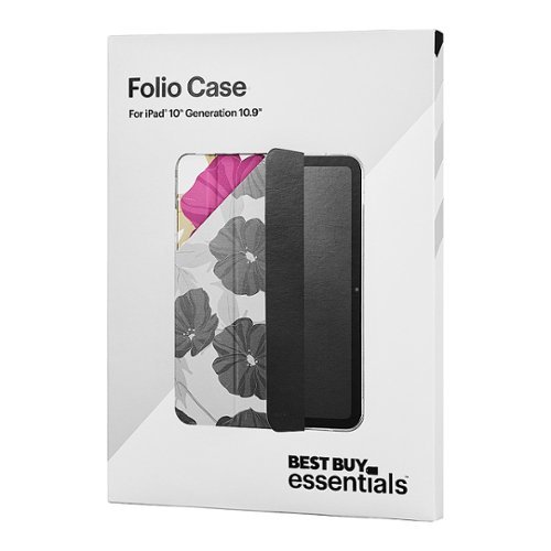 Best Buy essentials™ Folio Case for iPad 10th Gen 10.9 - Purple Flower SHOP ONLINE