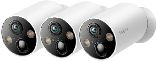 TP-Link - Tapo Wire-Free MagCam 3-pack 2K HD Indoor/Outdoor Cameras with Up to 300 days of power and Magnetic Base - White