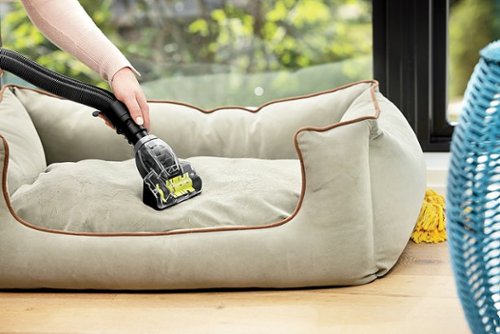 BISSELL - CleanView Swivel Rewind Pet Reach Upright Vacuum - Silver with Electric Blue accents