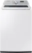 Front. Samsung - 4.7 Cu. Ft. High-Efficiency Smart Top Load Washer with Active WaterJet - White.