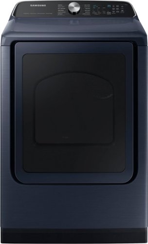 Samsung - 7.4 Cu. Ft. Smart Electric Dryer with Steam and Pet Care Dry - Brushed Navy