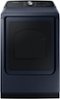 Samsung - 7.4 Cu. Ft. Smart Electric Dryer with Steam and Pet Care Dry - Brushed Navy-Front_Standard