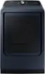 Front. Samsung - 7.4 Cu. Ft. Smart Gas Dryer with Steam and Pet Care Dry - Brushed Navy.