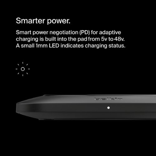Belkin BOOST↑CHARGE Pro 15W Universal Easy Align Wireless Pad, Fast Charger for Apple iPhone, Samsung, AirPods, and More - Black SHOP ONLINE