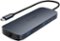 Hyper - HyperDrive Next 11 Port USB-C Hub, dual 4K HDMI, Ethernet, 2 USB-C, 2 USB-A, microSD/SD, travel dock for PC/Chromebook - Midnight Blue-Front_Standard