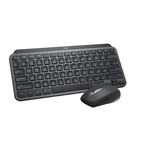 Logitech - MX Keys Mini Combo for Business 60% Wireless Keyboard and Mouse Bundle for Windows/Mac/Chrome/Linux - Graphite