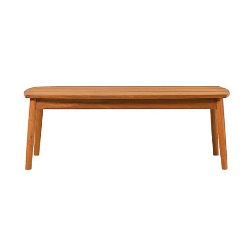 

Walker Edison - Modern Solid Wood Spindle-Style Outdoor Coffee Table - Brown