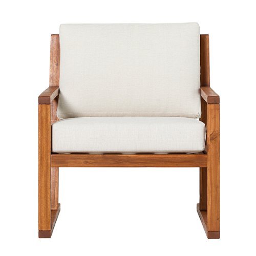 

Walker Edison - Modern Solid Wood Slatted Club Chair - Brown