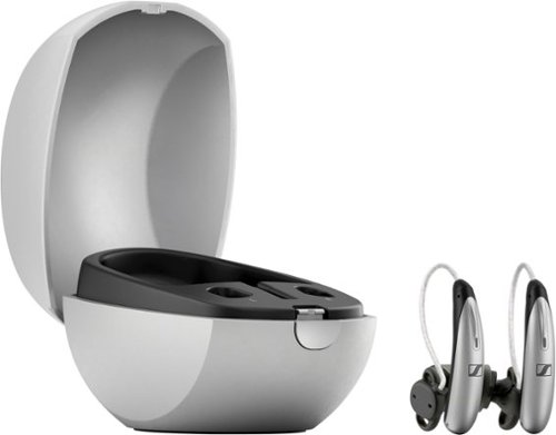  Sennheiser - All-Day Clear Slim - OTC Self-Fitting Hearing Aid for Mild to Moderate Hearing Loss – All-Day Wear &amp; Bluetooth - Gray