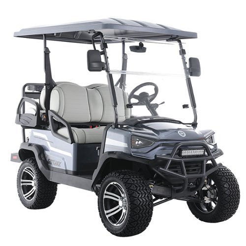 GoTrax - GUIDE4 Electric Golf Cart w/43 mi Max Range & 25 mph Max Speed - Gray-Front_Standard 
