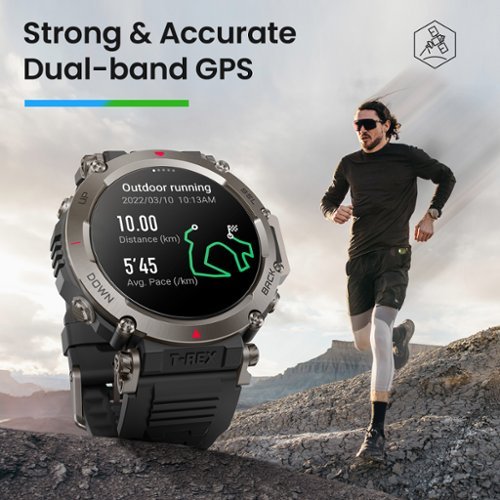 Amazfit T-Rex Ultra Smartwatch 35mm Stainless Steel - Black BUY IN DUBAI