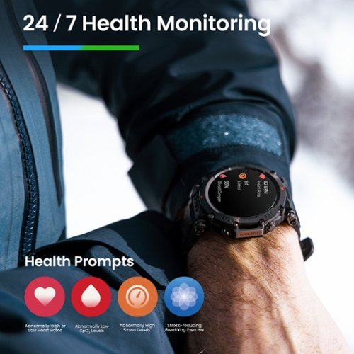 Amazfit T-Rex Ultra Smartwatch 35mm Stainless Steel - Black BUY IN SAUDI ARABIA