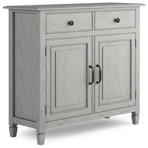 Simpli Home - Connaught Entryway Storage Cabinet - Fog Grey