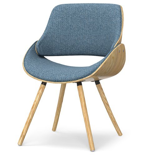 Simpli Home - Malden Bentwood Dining Chair with Wood Back - Denim Blue