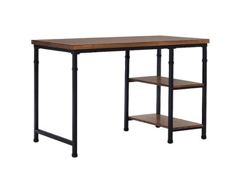 Linon Home Décor - Averill Two-Shelf Desk - Black & Ash