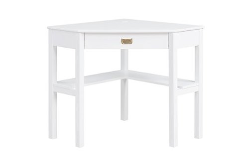 Linon Home Décor - Penrose Corner Desk With Keyboard Tray - White