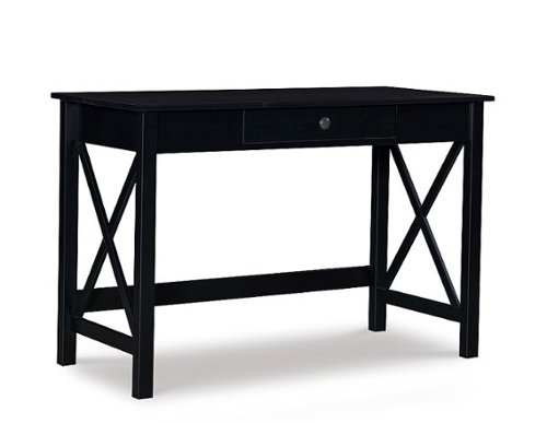 

Linon Home Décor - Delevan Solid Wood Laptop Desk With Drawer - Black