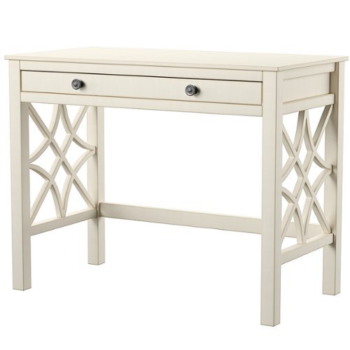 Linon Home Décor - Whithorn Writing Desk With Drawer - Antique White