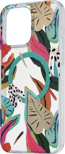 Insignia™ Hard-Shell Case with MagSafe for iPhone 15 Pro Max - Tropical Leaves Pattern BUY IN EUROPE