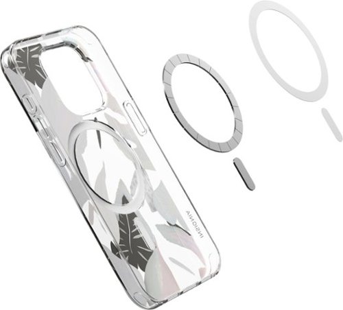 Insignia™ Hard-Shell Case with MagSafe for iPhone 15 Pro Max - Tropical Leaves Pattern GLOBAL SHIPPING