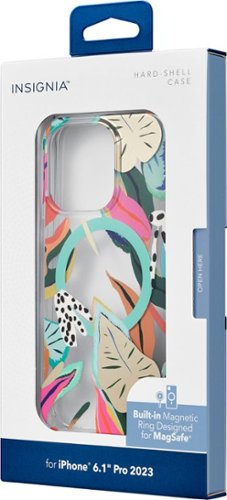 Insignia™ Hard-Shell Case with MagSafe for iPhone 15 Pro - Tropical Leaves Pattern BUY IN AUSTRALIA