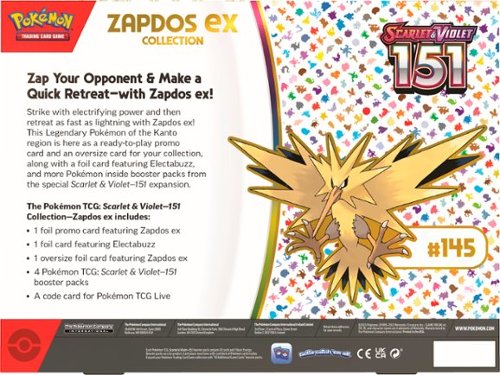 Pokémon Trading Card Game: 151 Zapdos ex Box 290-87313 - Best Buy