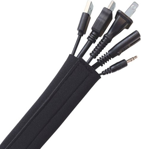 Wrap-It Storage Cable Sleeve - Black WORLDWIDE DELIVERY